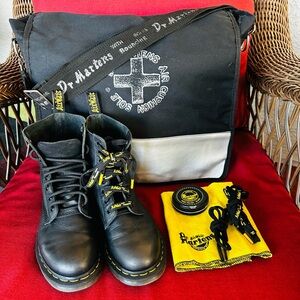 Dr Martens 1460W Pascal Black leather boots bundle